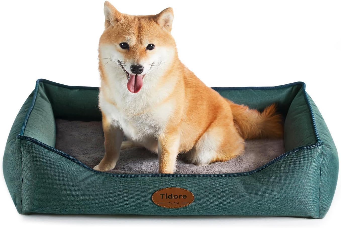Orthopedic Dog Beds for Medium Dogs, Durable Egg Crate Foam Sofa Dog Bed wit Washable Removable Cover,Waterproof Lining,Pet Bed for Large Dogs (Olive Green, 26.4" L x 21.7" W x 6.2" Th) - Pet Explorer
