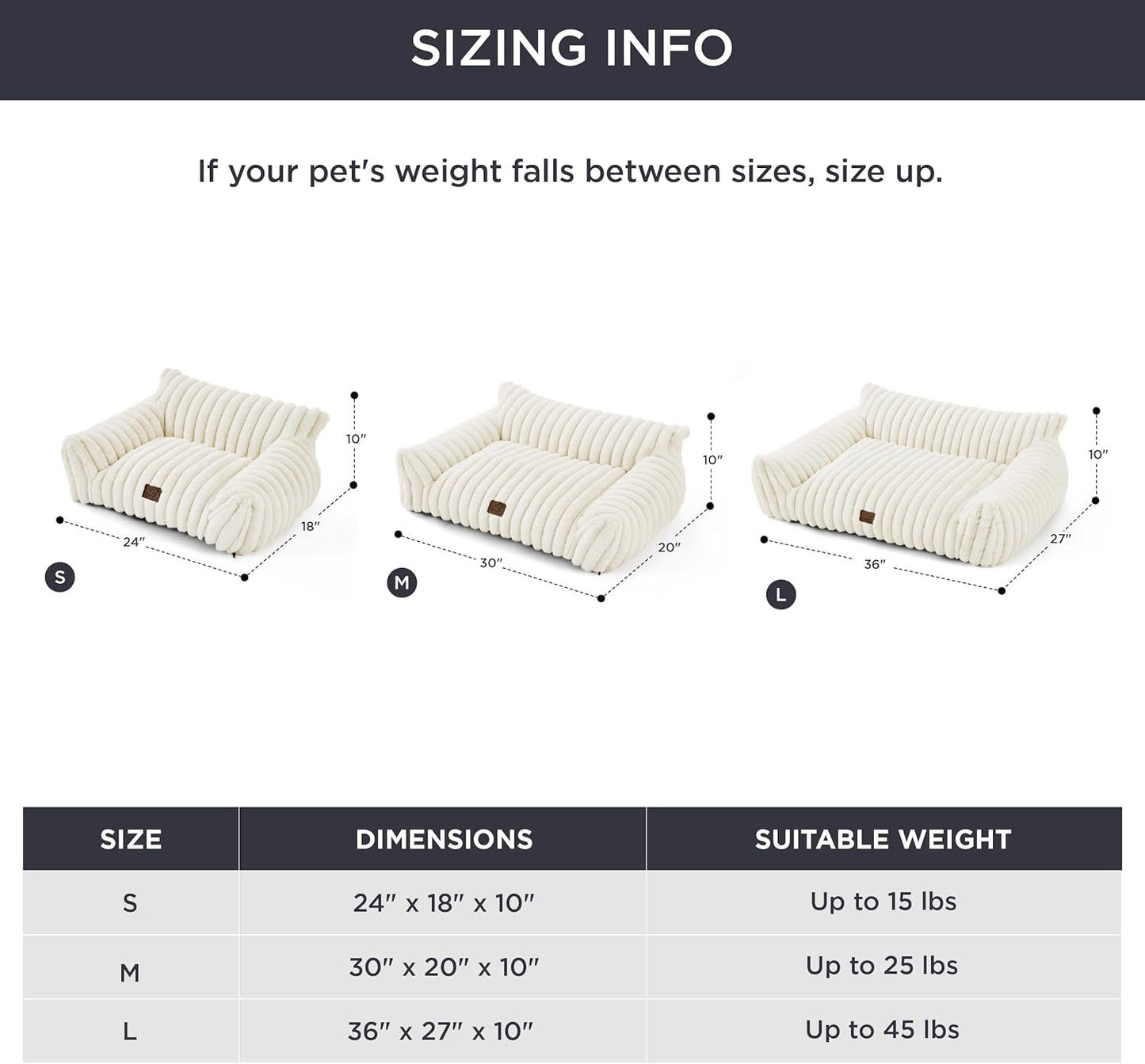 Bedsure Cute Cat Couch for Pets - Fluffy Dog Bed Medium Size Dog with Premium Soft Corduroy Fleece, Pet Sofa with Removable Washable Cover, Supportive Couch Bed for Small Medium Dogs, 30inch, Cream - Pet Explorer