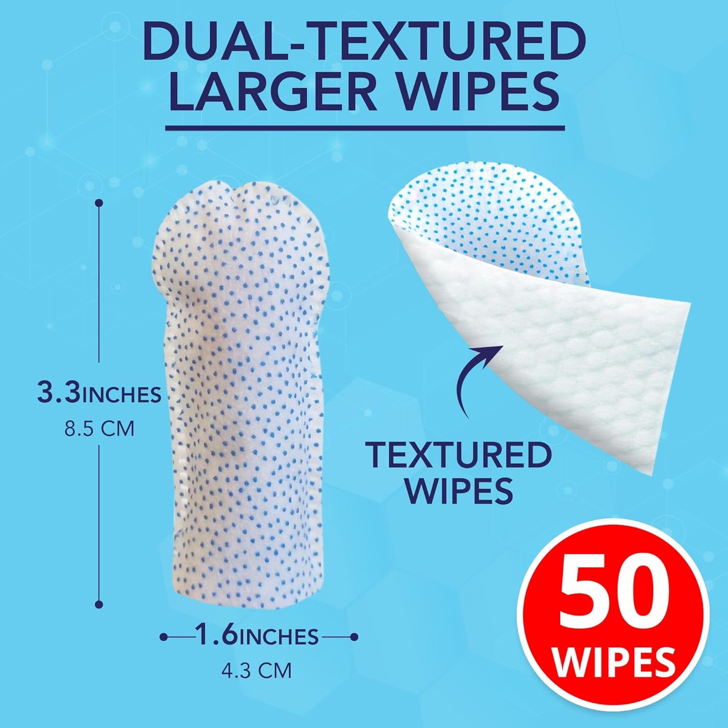 NOVEHA Pets Dental Finger Wipes for Dogs & Cats | Freshens Breath, Reduces Plaque | Healthier Gums | Clean Teeth No Toothbrush | Vet Recommended Effective Natural Oral Care (50 pcs, Flavor-Free) - Pet Explorer