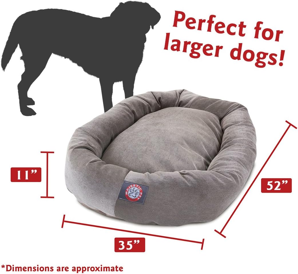 Majestic Pet Villa 52 Inch Shredded Memory Foam Dog Bed for X-Large Sized Dogs 52x35x11 Inch–Orthopedic Dog Bed with Removable Washable Cover-Washable X-Large Pet Bed with Head Support-Vintage - Pet Explorer