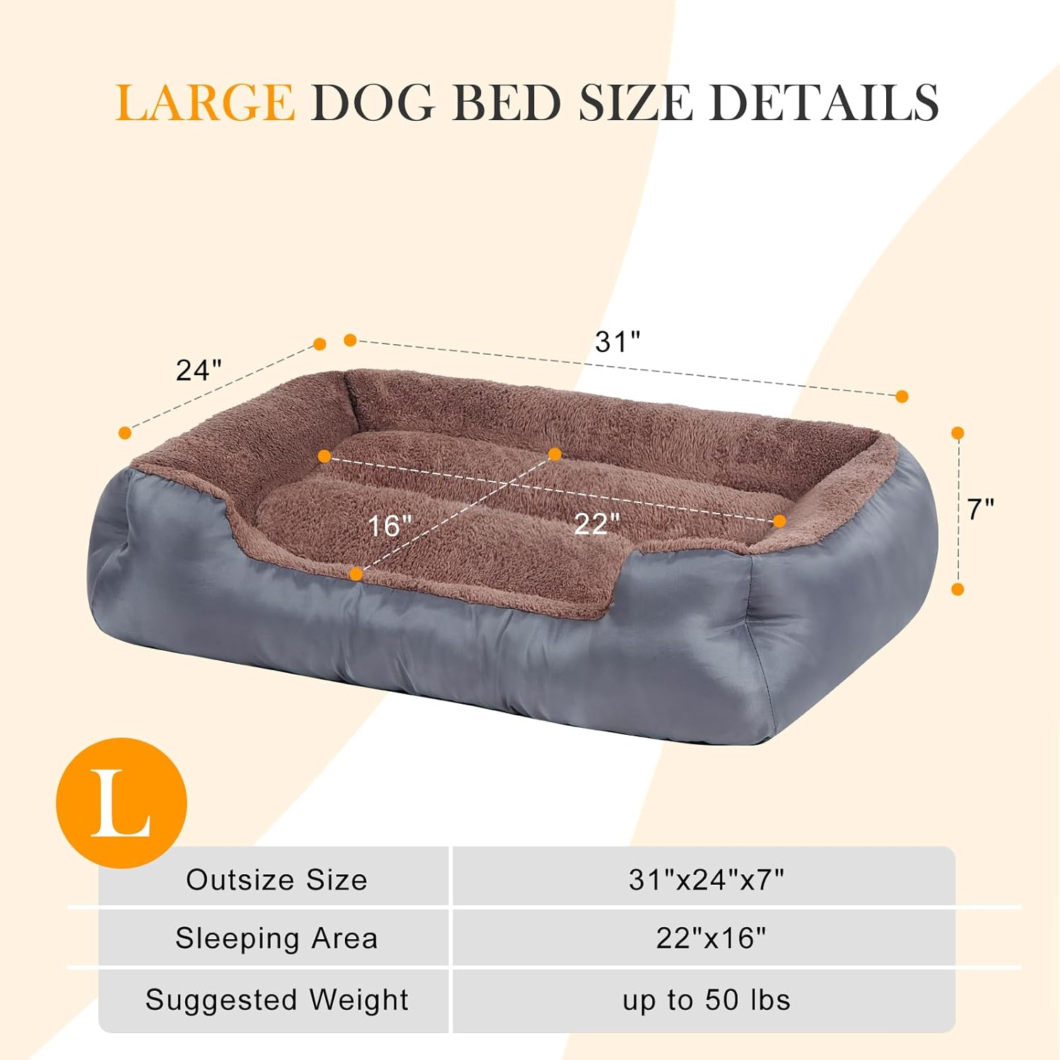 Dog Bed for Medium Size Dogs, Pet Couch Bed with Durable Fabric and Anti-Slip Bottom - Pet Explorer