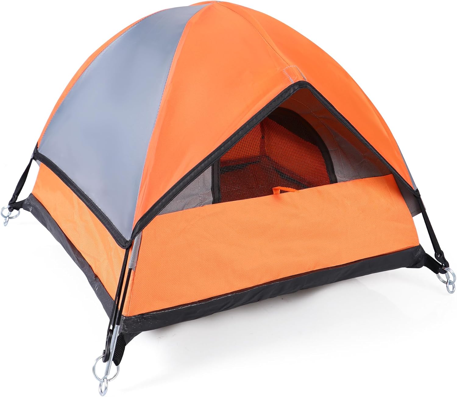 Cat Camping Tent, Cat Tent Bed, Pet Tent for Indoor Cat and Small Dog, Mini Tent (Orange, 21 x 21 x 14 Inches) - Pet Explorer