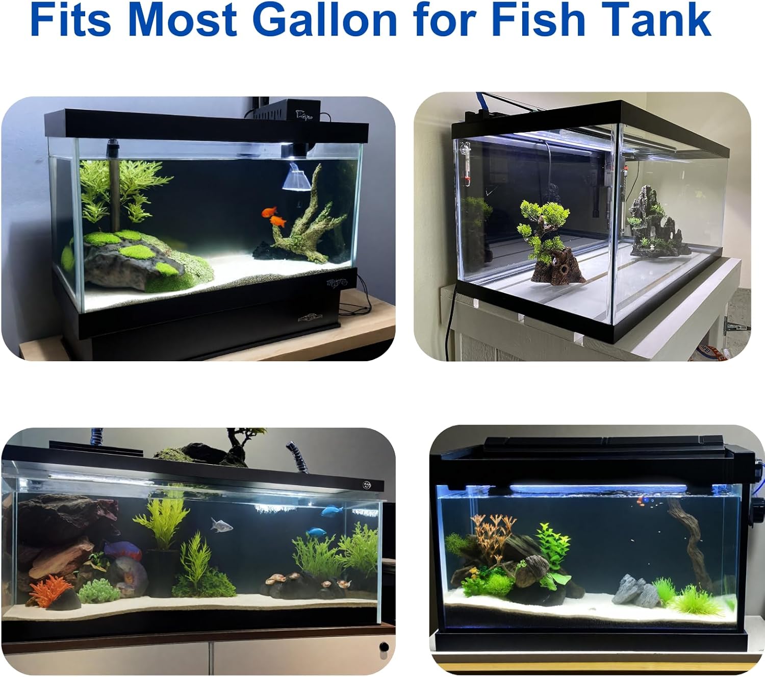 ELEBOX Aquarium Background Blue Black Fish Tank Background Wallpaper Double-Sided Aquarium Backing, Aquarium Decorations for 10 Gallon Aquarium 11.8" x 16.5" - Pet Explorer