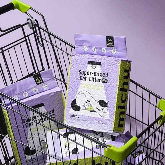 Michu Mixed Tofu Cat Litter, Heavy Duty Flushable Kitty Litter, 5.5Lb/88Oz (3 Pack, Original)