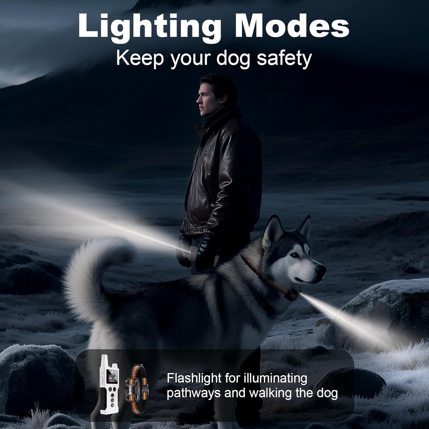 Dog Training Collar with Remote 4200FT 3 Dogs - Shock Collar for Barking Control, 4 Modes(Beep/Vibe/Static), IPX7 Waterproof for Swimming, 30-Day Rechargeable Battery, Adjustable for Small to XL Dogs - Pet Explorer