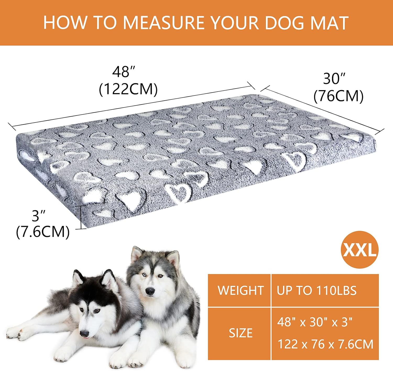 VANKEAN Dog Crate Mat Reversible Cool and Warm, Stylish Dog Bed for Crate with Waterproof Inner Linings and Removable Machine Washable Cover, Firm Support Dog Pad for Small to XX-Large Dogs, Grey - Pet Explorer