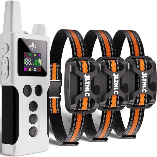 Dog Training Collar with Remote 4200FT 3 Dogs - Shock Collar for Barking Control, 4 Modes(Beep/Vibe/Static), IPX7 Waterproof for Swimming, 30-Day Rechargeable Battery, Adjustable for Small to XL Dogs - Pet Explorer