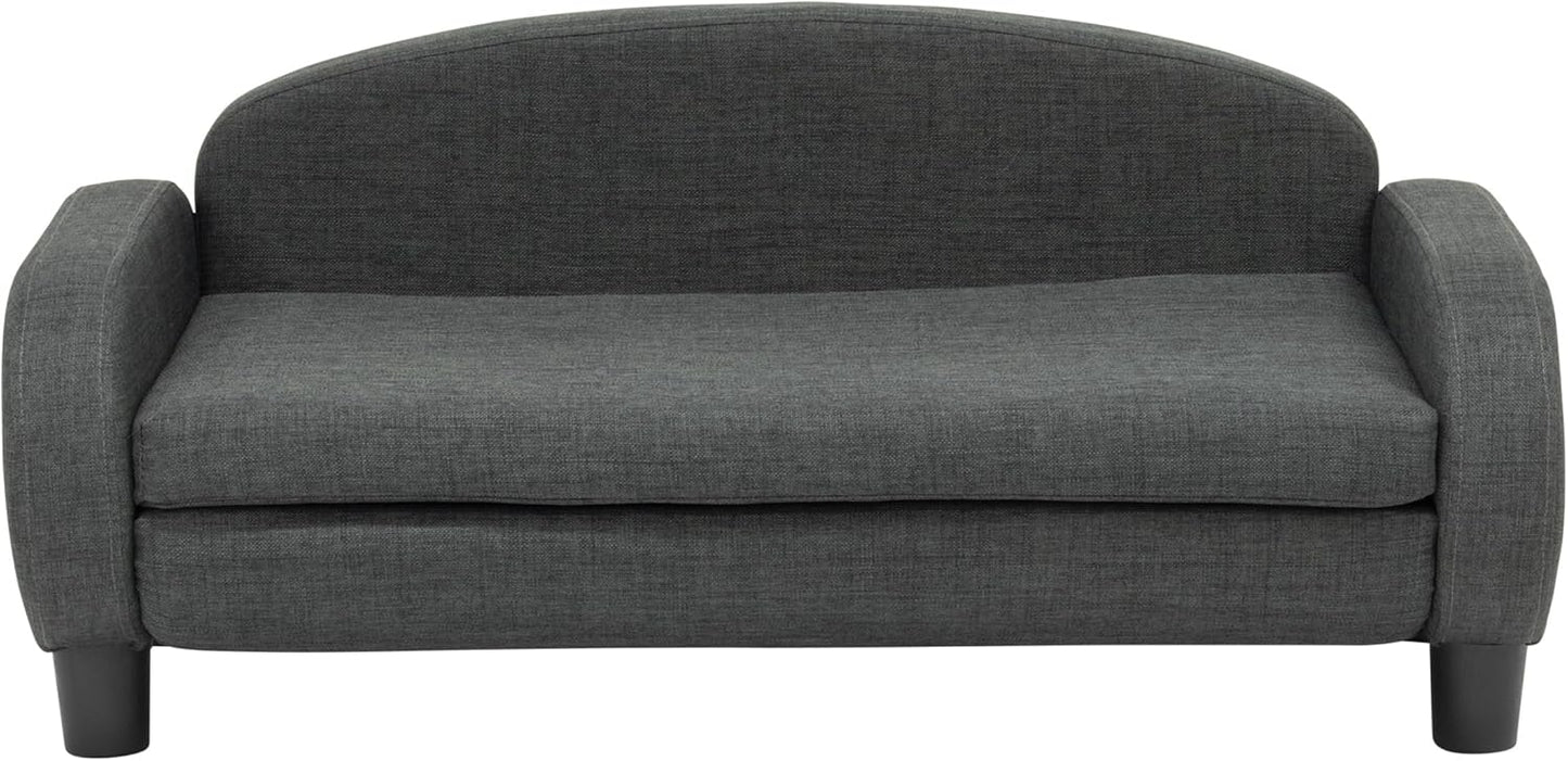 Paws & Purrs Multi-Cat Sofa Elevated Pet Bed for Indoor Cats Raised Cats Couch with Removable Washable Mattress Cover for Kittens, Dogs - 35.5" Wide, Gray - Pet Explorer
