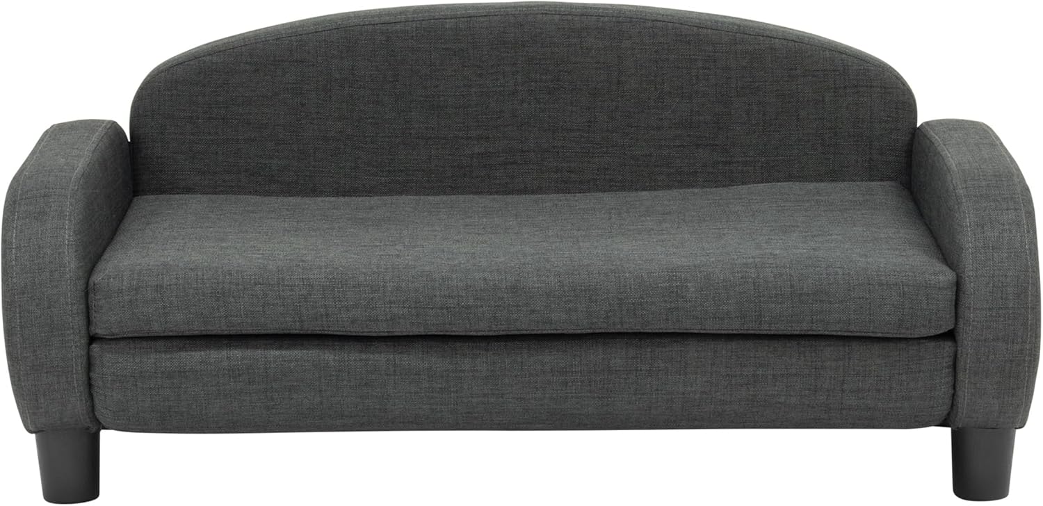 Paws & Purrs Multi-Cat Sofa Elevated Pet Bed for Indoor Cats Raised Cats Couch with Removable Washable Mattress Cover for Kittens, Dogs - 35.5" Wide, Gray - Pet Explorer
