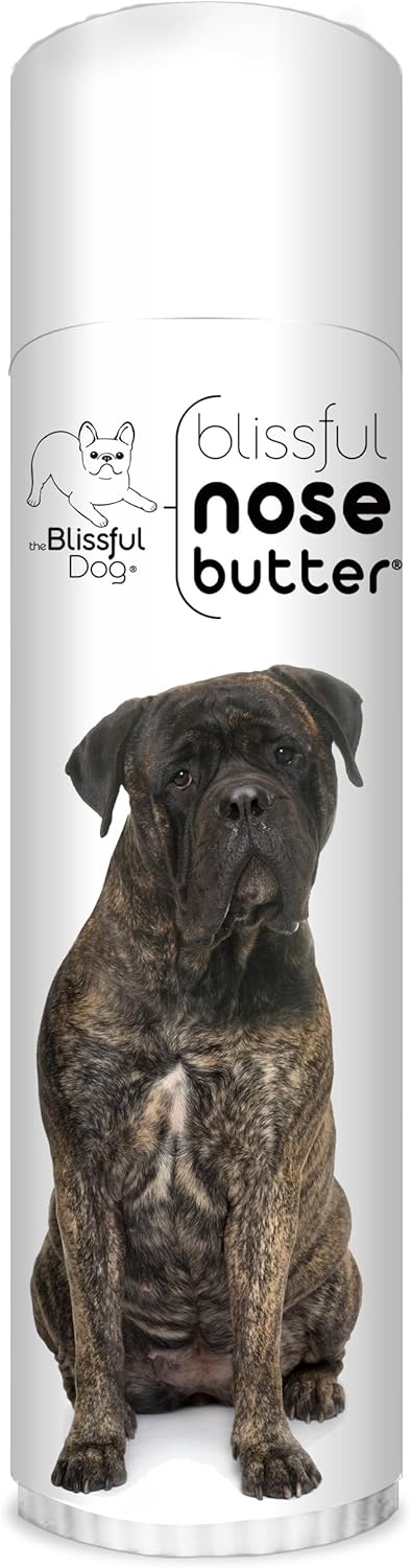 The Blissful Dog Bullmastiff Nose Butter for Dry, Cracked Skin, Lick-Safe Dog Nose Balm with Moisturizing Shea Butter, Almond, Olive, and Essential Oils, Pet Supplies, Uncented, 0.50 oz. - Pet Explorer