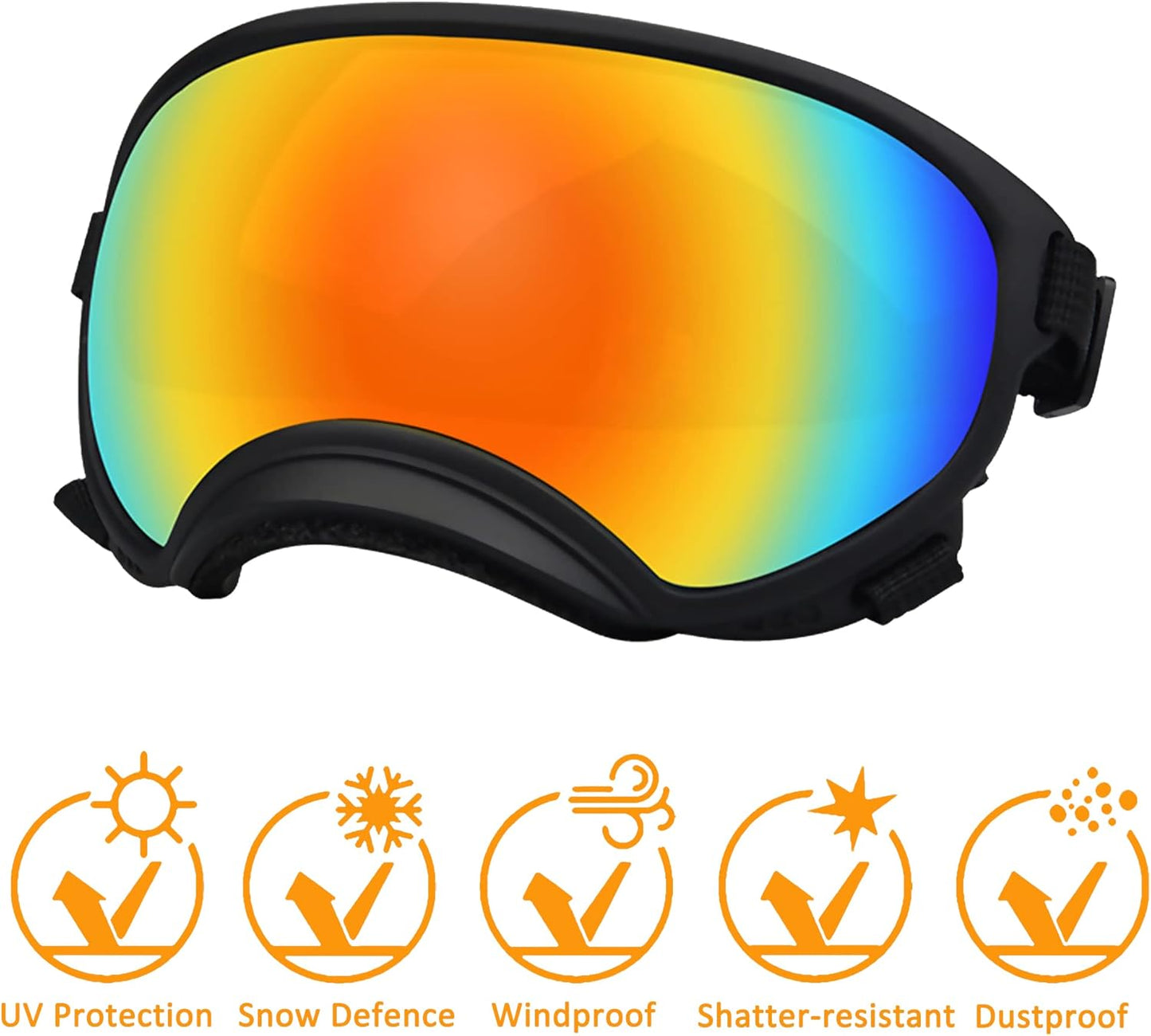 Large Dog Sunglasses with Adjustable Strap UV Protection, Winproof, Suitable for Medium-Large Dogs - Pet Explorer
