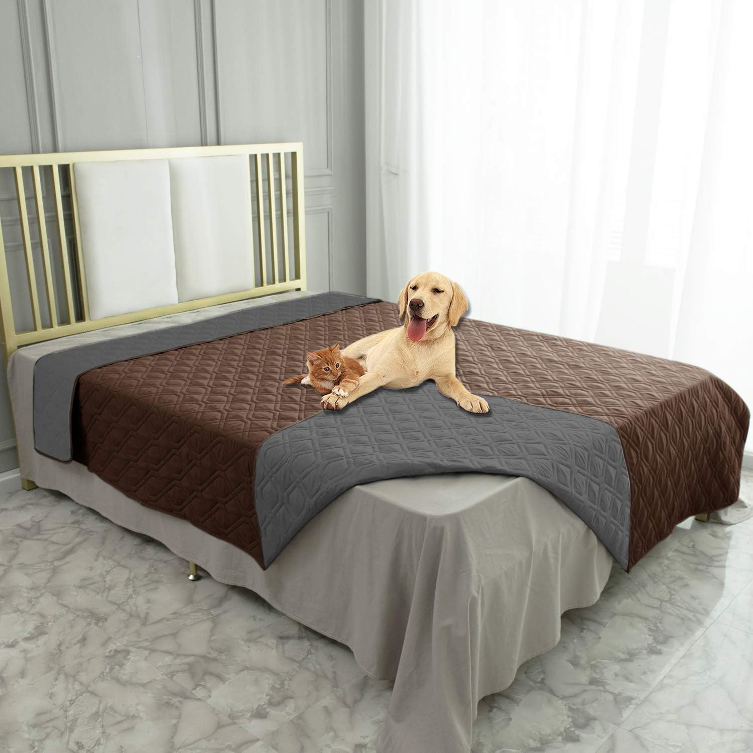 Ameritex Waterproof Dog Bed Cover Pet Blanket for Furniture Bed Couch Sofa Reversible - Pet Explorer