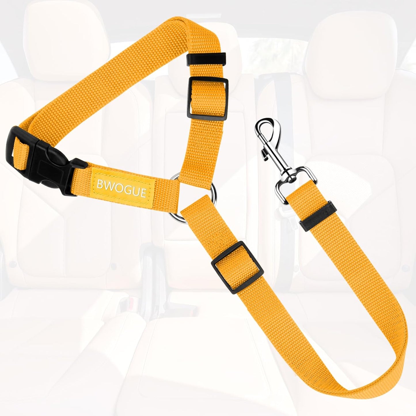 BWOGUE Pet Dog Cat Seat Belts, Car Headrest Restraint Adjustable Safety Leads Vehicle Seatbelt Harness (1 Pack) - Pet Explorer