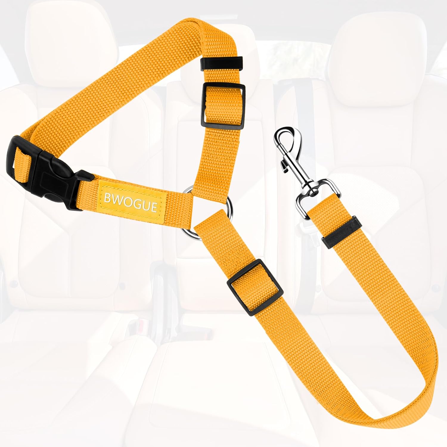 BWOGUE Pet Dog Cat Seat Belts, Car Headrest Restraint Adjustable Safety Leads Vehicle Seatbelt Harness (1 Pack) - Pet Explorer