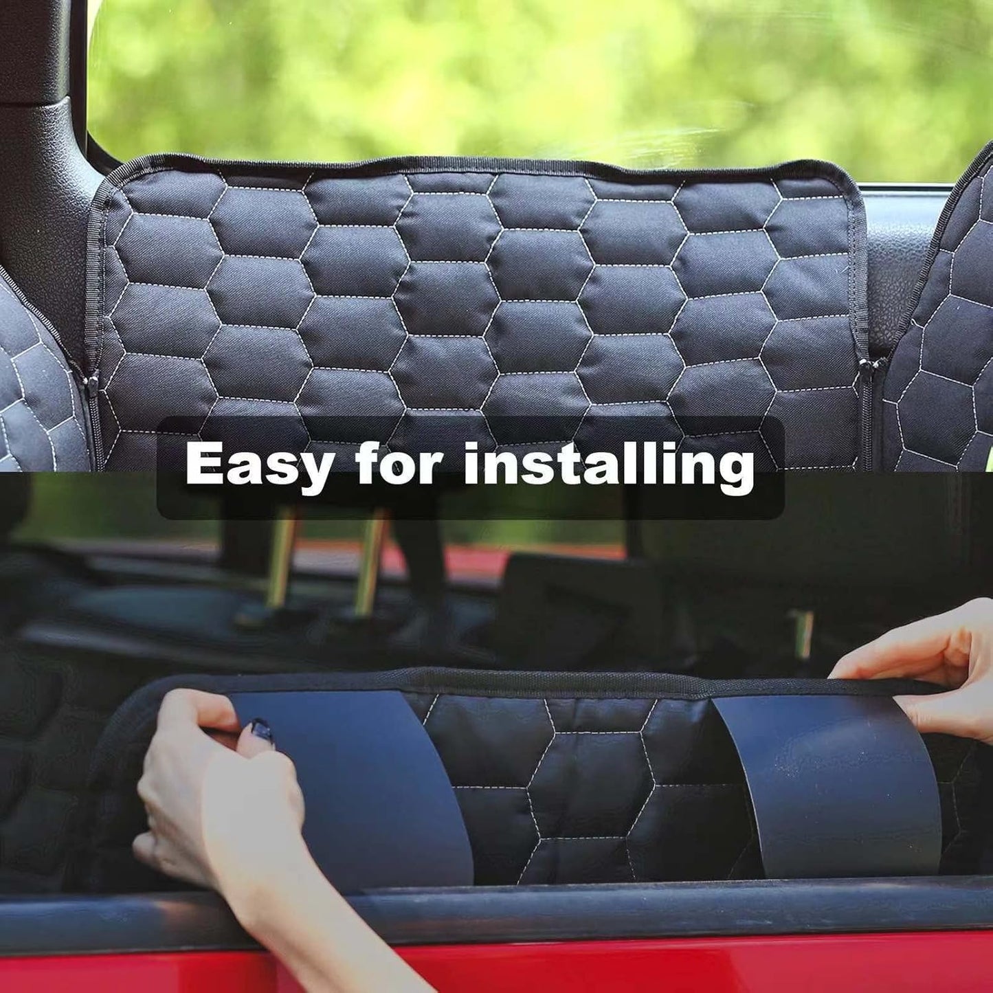 Dog Car Seat Cover for Trucks, Back Seat Pet Cover for Dogs F150 Ram 1500, Waterproof Dog Hammock for Truck with Mesh Window Heavy Duty Seat Cover for F-Series/GMC Sierra/Silverado - Pet Explorer
