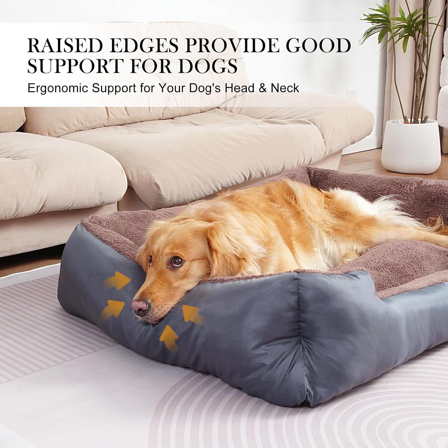 Dog Bed for Medium Size Dogs, Pet Couch Bed with Durable Fabric and Anti-Slip Bottom - Pet Explorer