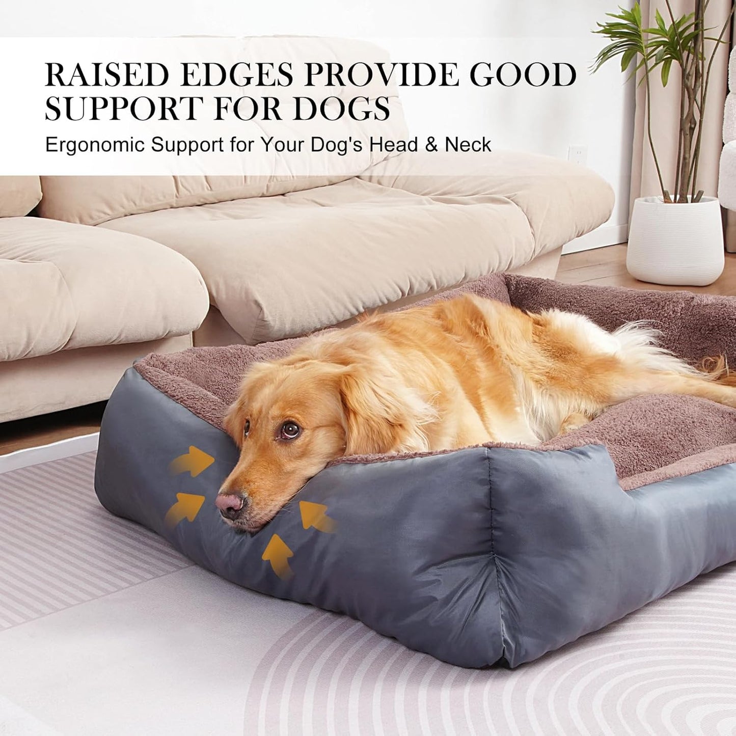 Pet Dog Bed, Comfy and Soft Dog Bed, Extra Large Pet Bed for Large Dogs with Non-Slip Bottom - Pet Explorer