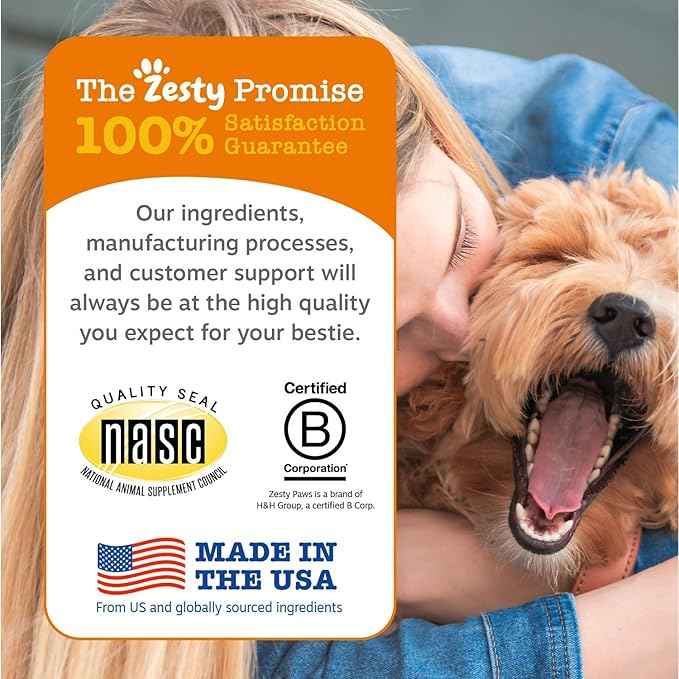 Zesty Paws Vet Strength Dog Allergy Relief Chews, Dog Probiotics for Itchy Skin and Ears, Smoked Cheese, 90ct