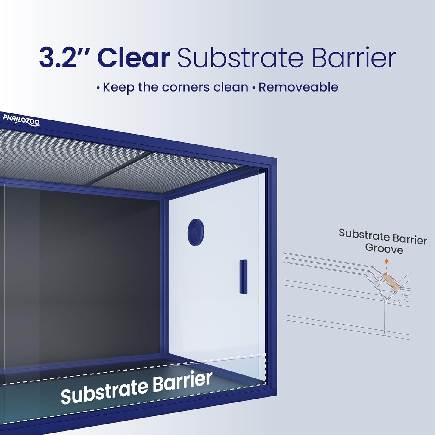 120 Gallon Bearded Dragon Tank,48" x 24" x 24" Reptile Tank with Sliding Door Top Screen Ventilation, Front Opening Reptile Enclosure for Easy Maintenance - Pet Explorer