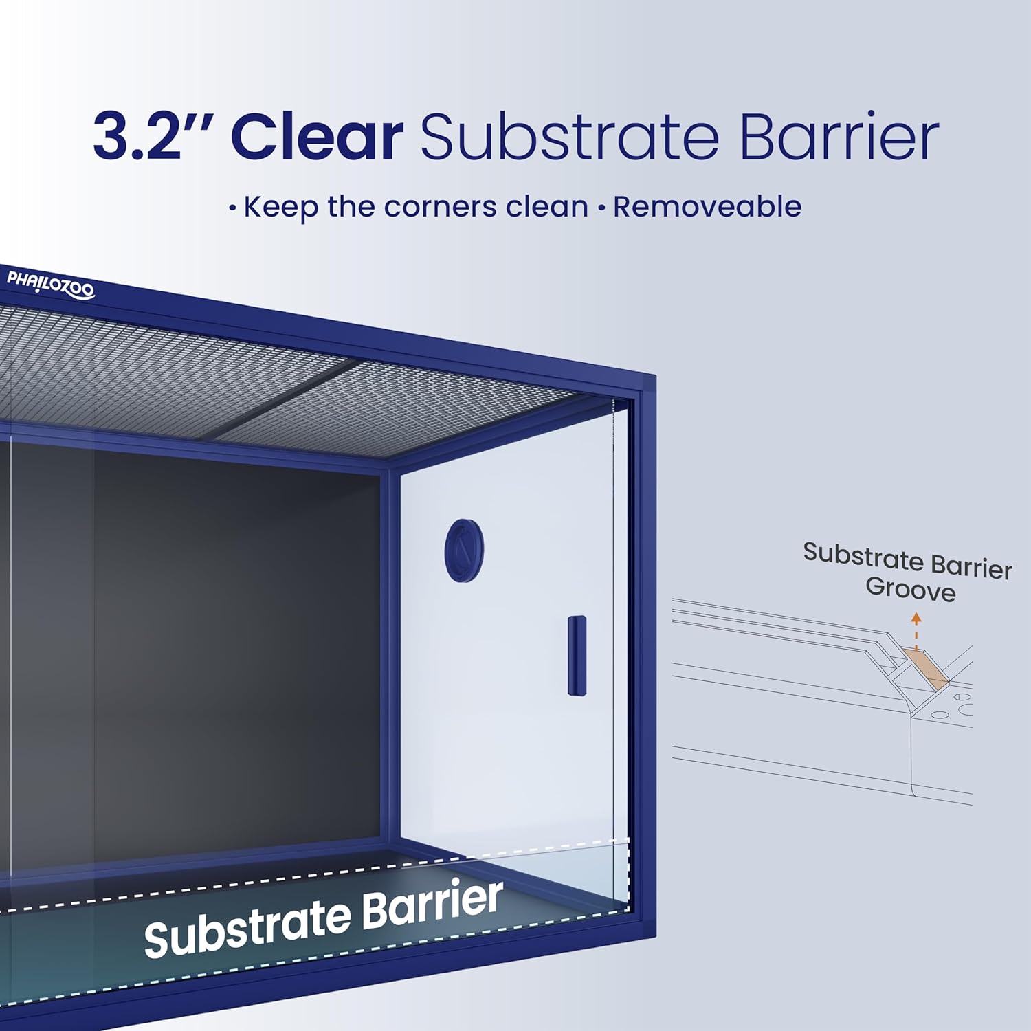 120 Gallon Bearded Dragon Tank,48" x 24" x 24" Reptile Tank with Sliding Door Top Screen Ventilation, Front Opening Reptile Enclosure for Easy Maintenance - Pet Explorer