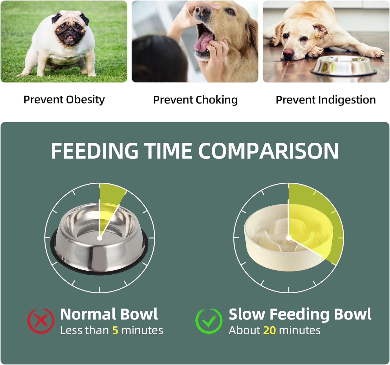 6.1inch Dog Bowl Slow Feeder Ceramic for Small Dog, Pet Slow Feeder, Stop Bloat, Preventing Choking(Single Bowl-Beige) - Pet Explorer