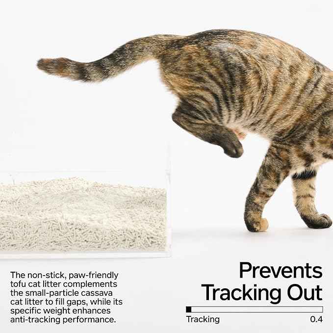 pidan Cassava Cat Litter with Tofu Litter clumping,Odor Control,Plant-Based Natural Ingredients,Ultra Absorbent and Fast Drying,Low Dust,Scented (5.3lb×1bag)