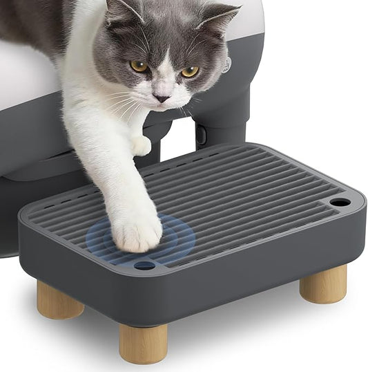 Cat Ramp for S7 Pro Self-Cleaning Litter Box – Elevated Litter Trapping Step Stool with Filter Function, Non-Slip Accessibility Ramp for Small & Senior Cats (11.8"x7.8"x3.6")
