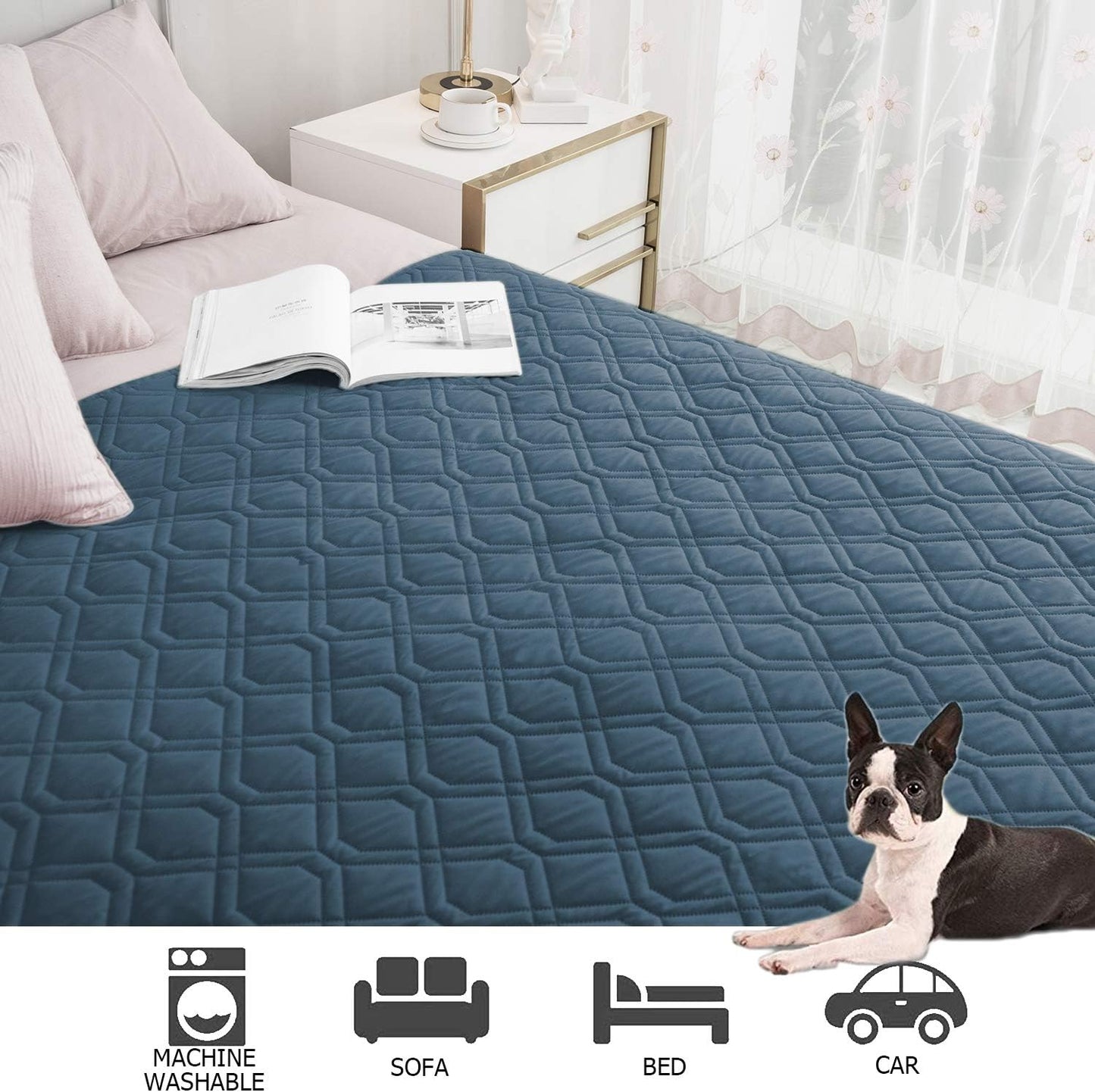 Ameritex Waterproof Blanket Reversible Dog Bed Cover Pet Blanket for Furniture Bed Couch Sofa - Pet Explorer