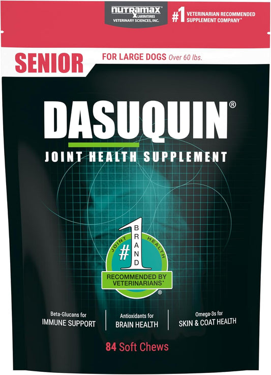 Nutramax Dasuquin Joint Health Supplement for Large Senior Dogs – for Immune Support, Skin & Coat Health, and Brain Health, 84 Soft Chews - Pet Explorer