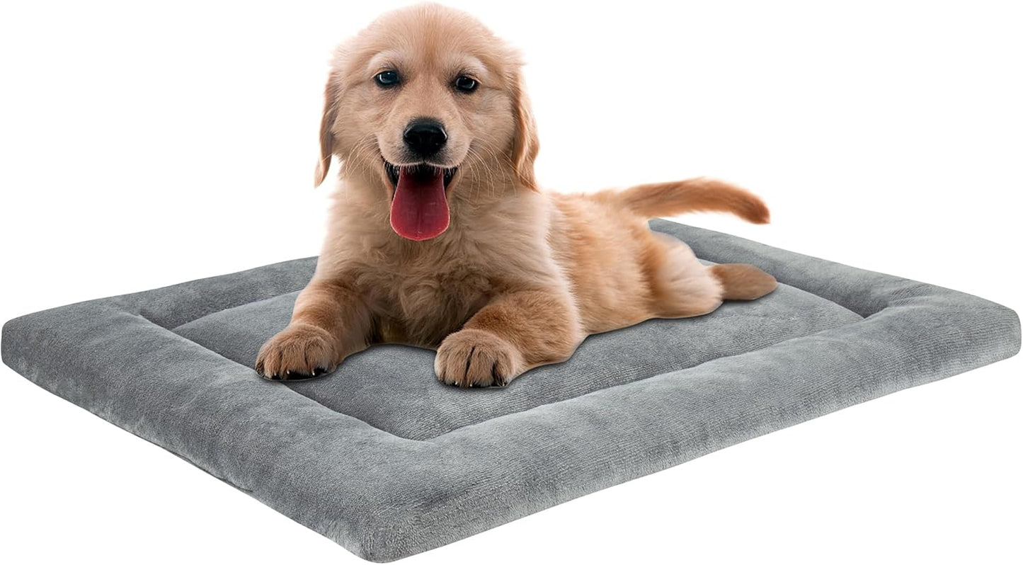 KHONSU PET Dog Bed Mat for Crate 1.1in Slim Cooling Pad Reversible Flannel & Waterproof Canva for Dogs up to 25 lbs - Pet Explorer