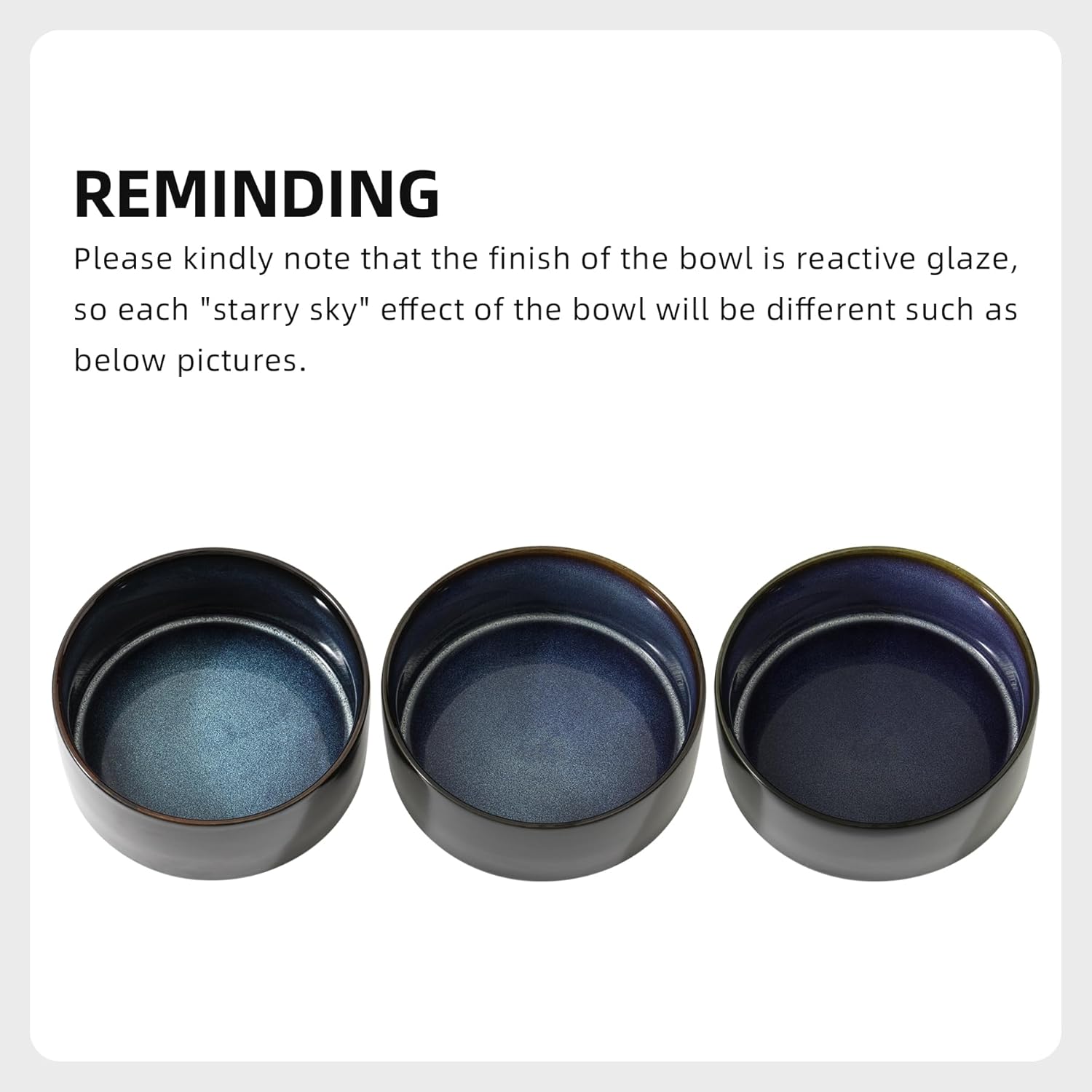 Ceramic 7.3inch Dog Bowl, Food and Water Bowl for Medium Breed Dog, Pet Feeder for Replacement (Single Bowl, Starry Sky) - Pet Explorer