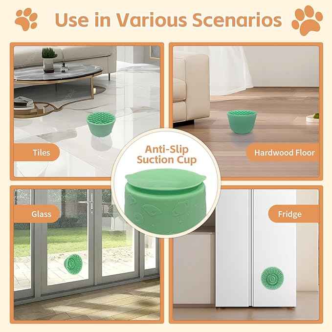 Dog Slow Feeder Lick Bowl,Anxiety Relief Treat Dispenser, Non-Slip Anti-chocking Pet Dish, Interactive Puzzle Toy for Small Medium Large Breed,Freezable BPA Free Silicone Dishwasher Safe