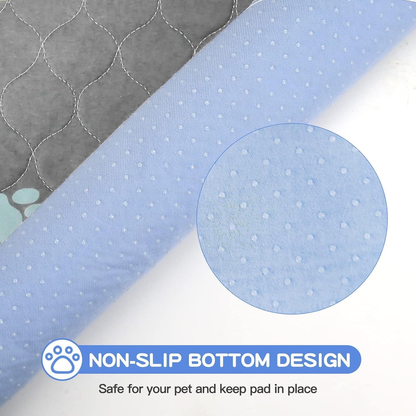 Aitmexcn Washable Puppy Dog Pee Pad, 2PCS 100% Waterproof Whelping Training Mat for Puppy/Senior Dog, Fast Drying Reusable Puppy Pads for Indoor, Outdoor and Car Travel- 36 x 48'' Llight Gray - Pet Explorer