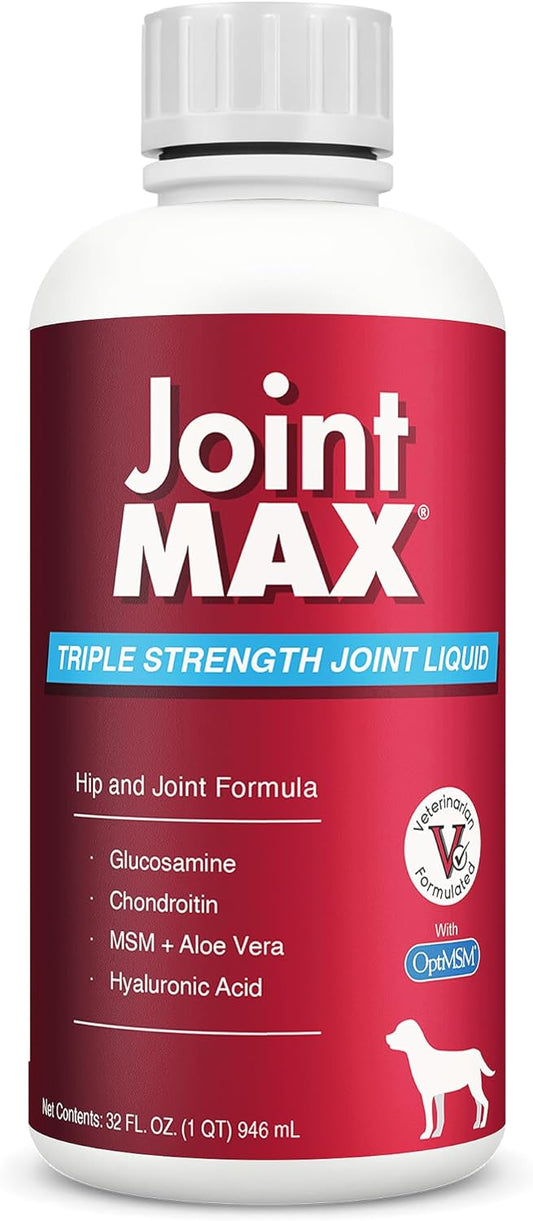 Liquid for Dogs - Vitamins, Minerals, Antioxidants - Glucosamine, Chondroitin - Beef Flavor - Maximum Joint Health Supplement for Dogs - 32 fl oz - Pet Explorer
