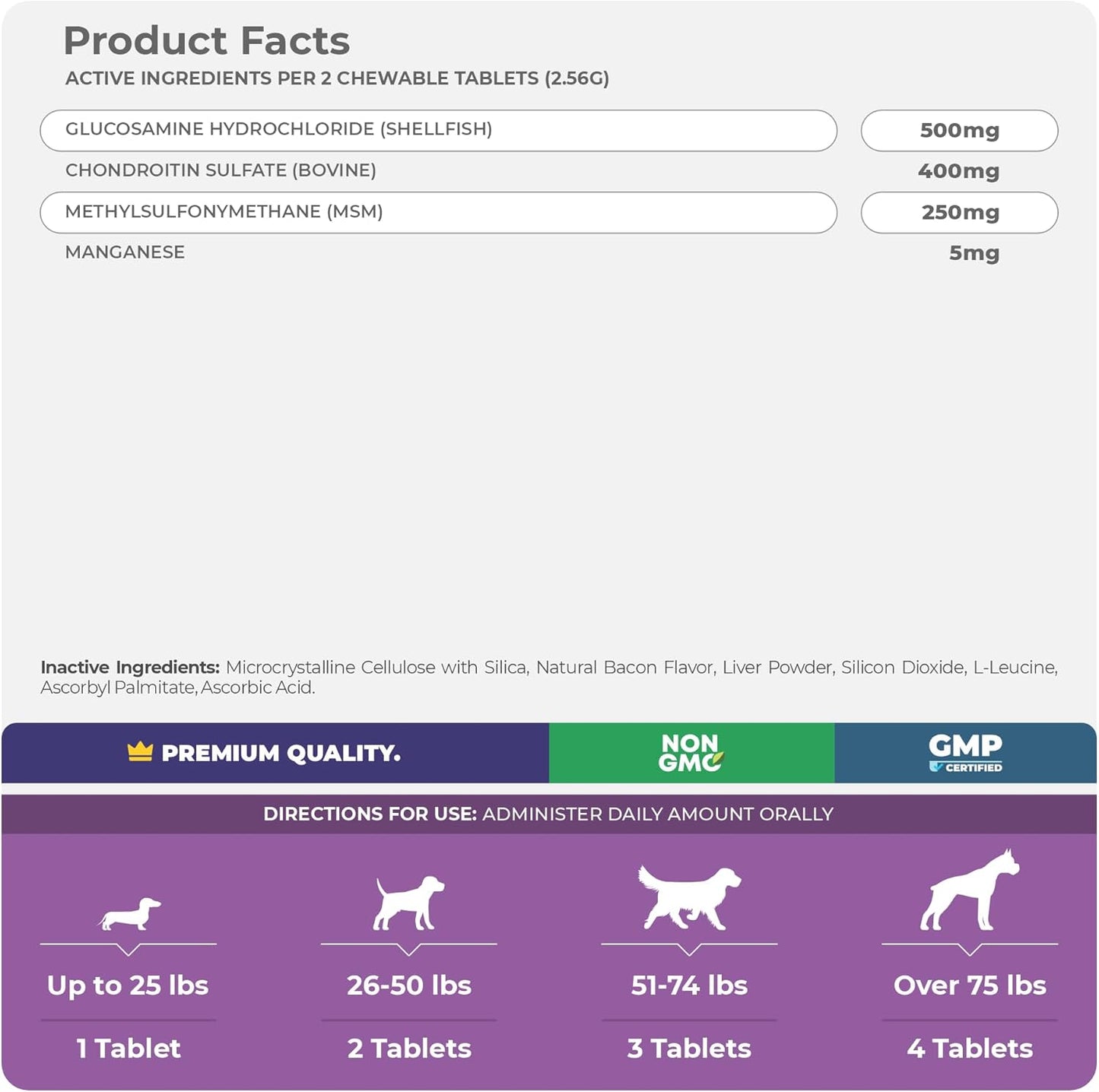 Joint Supplement for Dogs - 120 Chewable Tablets - with Glucosamine, Chondroitin, MSM and Manganese for Hip, Tissue, and Mobility Support, Dog Joint Pain Relief - Pet Explorer