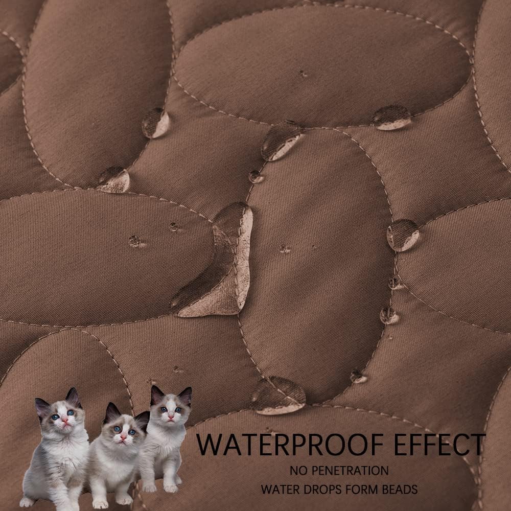 Ameritex Pet Bed Cover Dog Bed Blanket for Sofa and Furniture Waterproof New Pattern Design (40x50 Inch, Chocolate) - Pet Explorer