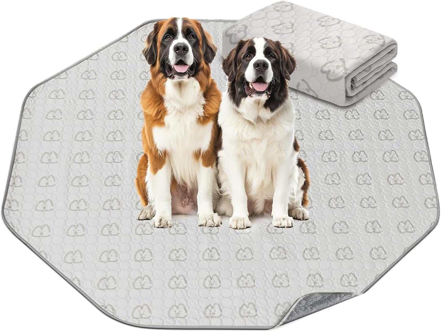 FXW Washable Pee Pads for Dogs, Puppy Pads with Super Absorbent, Specifically Designed for FXW Rollick/Homeplus 32/40/45inch 8 Panels Dog Playpen, 34" Octagon, Khaki, 1 Pack - Pet Explorer