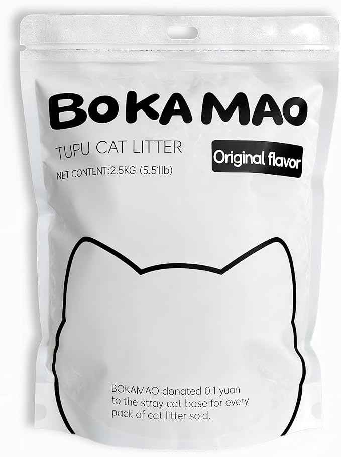 Boca Cat Original Pure Tofu Cat Litter: Dust-Free, Fast clumping, flushable, and Provides a Fresh Scent and Odor Control.（5.51lb*6）