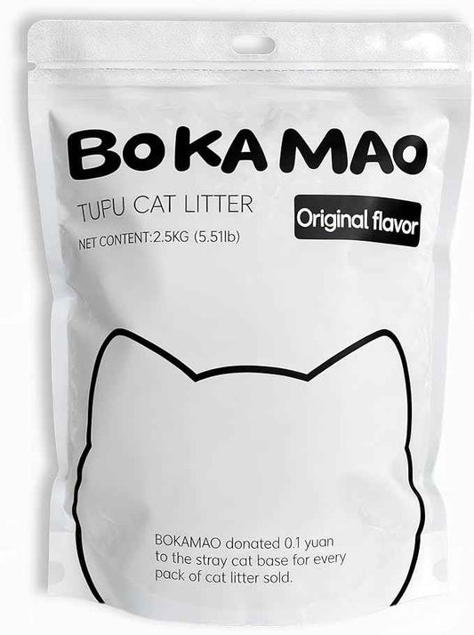 Boca Cat Original Pure Tofu Cat Litter: Dust-Free, Fast clumping, flushable, and Provides a Fresh Scent and Odor Control.（5.51lb*6）