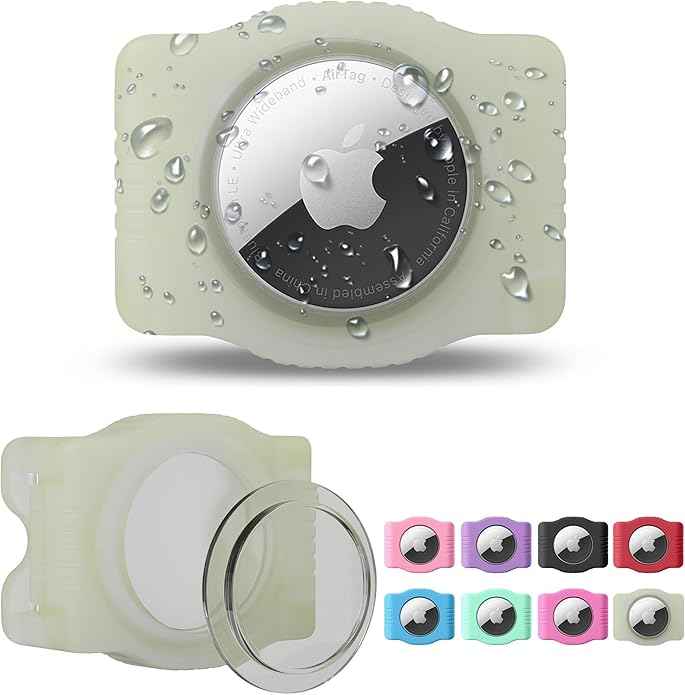 Waterproof AirTag Dog Collar Holder for Apple AirTag QR Code