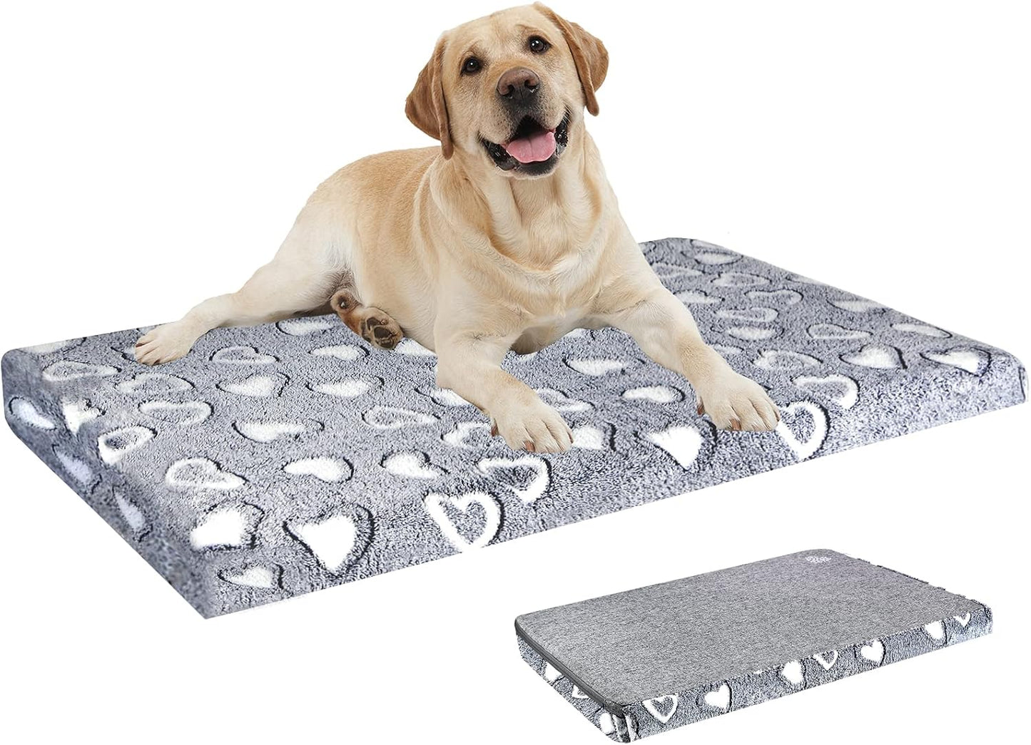 VANKEAN Stylish Dog Bed for Crate - Reversible Cool & Warm, Waterproof Inner, Firm Support, Machine Washable, XXL to Small, Grey - Pet Explorer