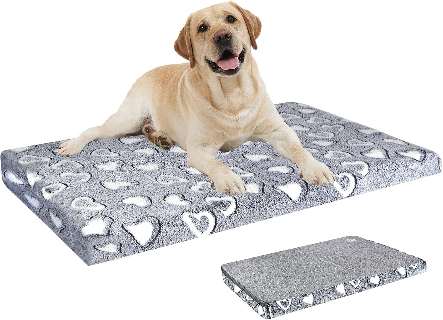 VANKEAN Stylish Dog Bed for Crate - Reversible Cool & Warm, Waterproof Inner, Firm Support, Machine Washable, XXL to Small, Grey - Pet Explorer