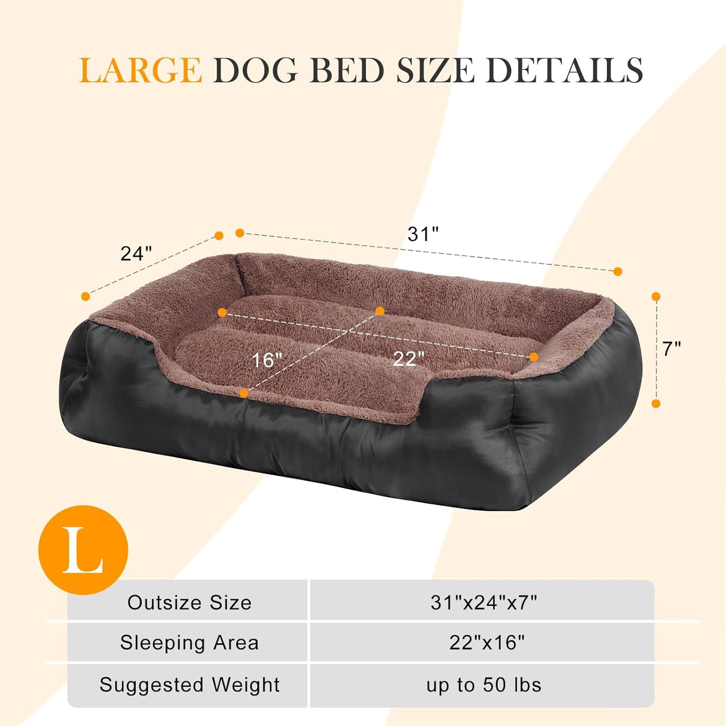 Dog Beds for Medium Dogs, Medium Dog Bed, Warming Soft Durable Pet Bed with Anti-Slip Bottom - Pet Explorer