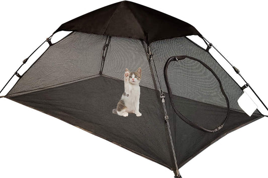 AICHIFAN Mini Cat Tent for Outside Playpen Pop Up Indoor Pet Cat Enclosures Portable Sunshade and Anti-UV Cat Playhouse for SUV Pickup Truck (Play Tents for Cats and Small Animals) - Outside Habitat - Pet Explorer