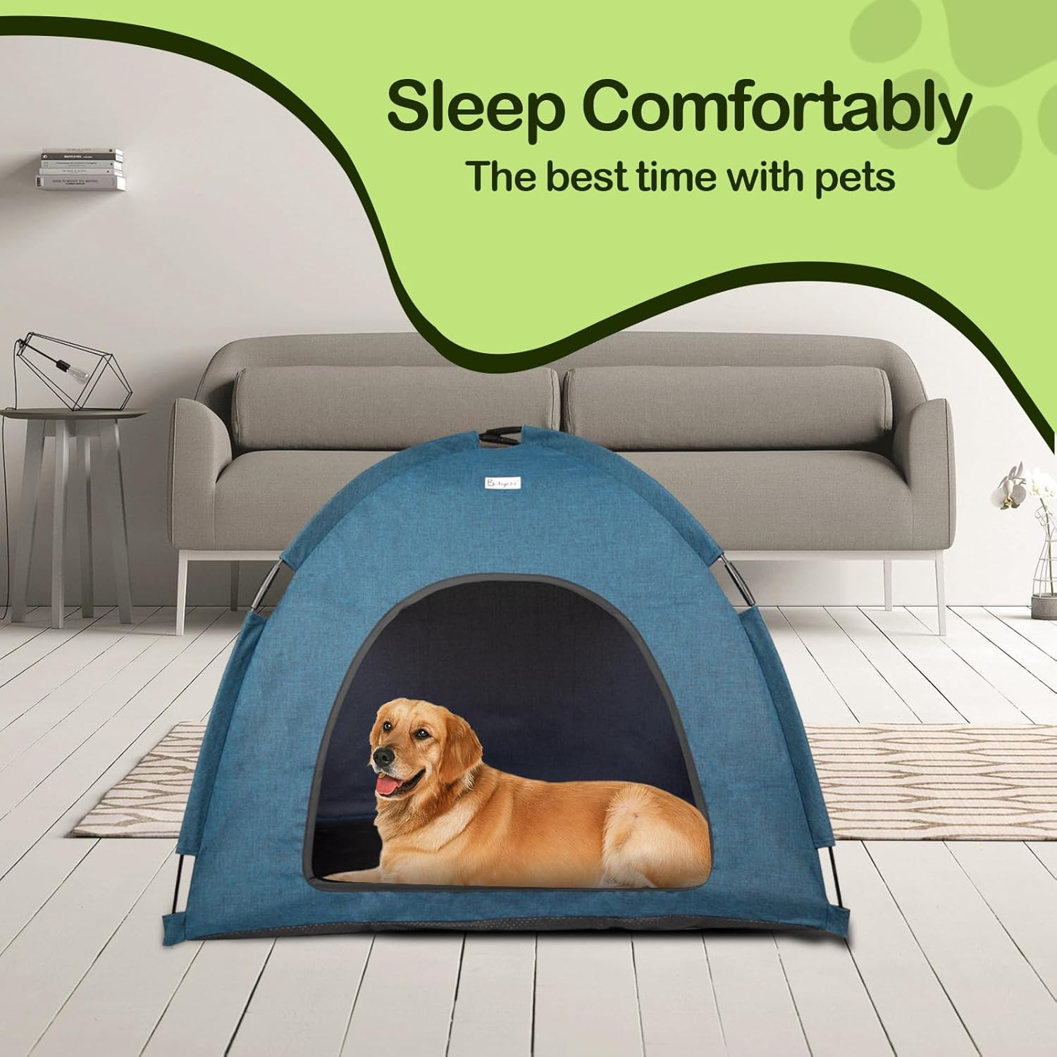 Navy Blue Large Outdoor Cat & Dog Tent - Waterproof, Washable, Indoor/Outdoor, Cave Nest Bed - Pet Explorer
