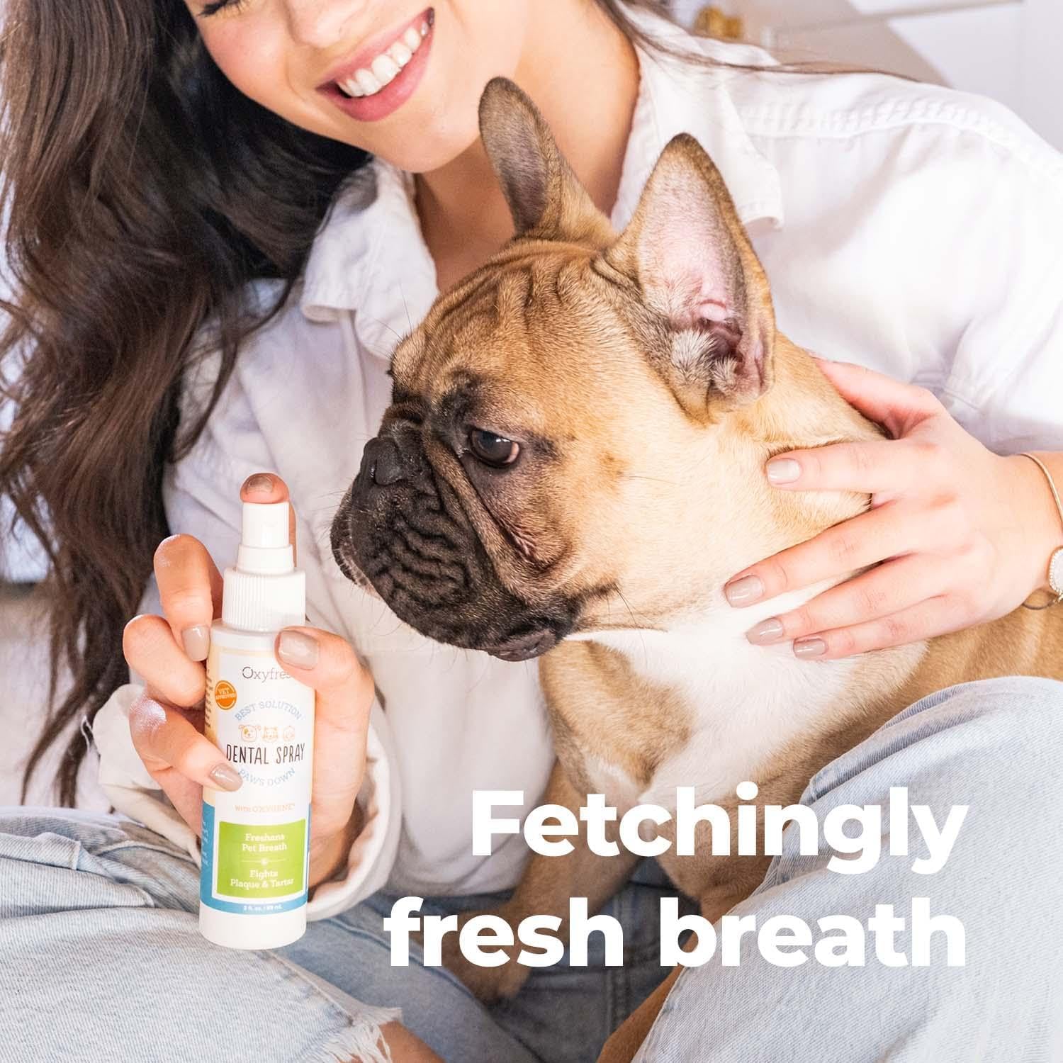 Oxyfresh Advanced Pet Dental Spray – Instant Dog and Cat Fresh Breath: Easiest No Brushing Pet Dental Solution for Dogs and Cats – Best Way to Fight Plaque, Keep Teeth & Gums Healthy, 8oz. - Pet Explorer