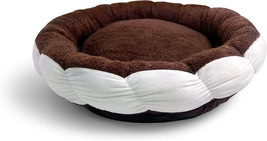 TONBO Soft Plush Small Cute and Cozy Food Dog Cat Bed, Washer and Dryer Friendly (Cookies and Cream) - Pet Explorer