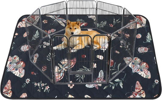 IEUUMLER Washable Pee Pads for Dogs, 1 Pack Insect Pattern Reusable Waterproof Puppy Potty Pads, Non-Slip Absorbent Pet Training Pads for Playpen Crate Bed EU014 - Pet Explorer