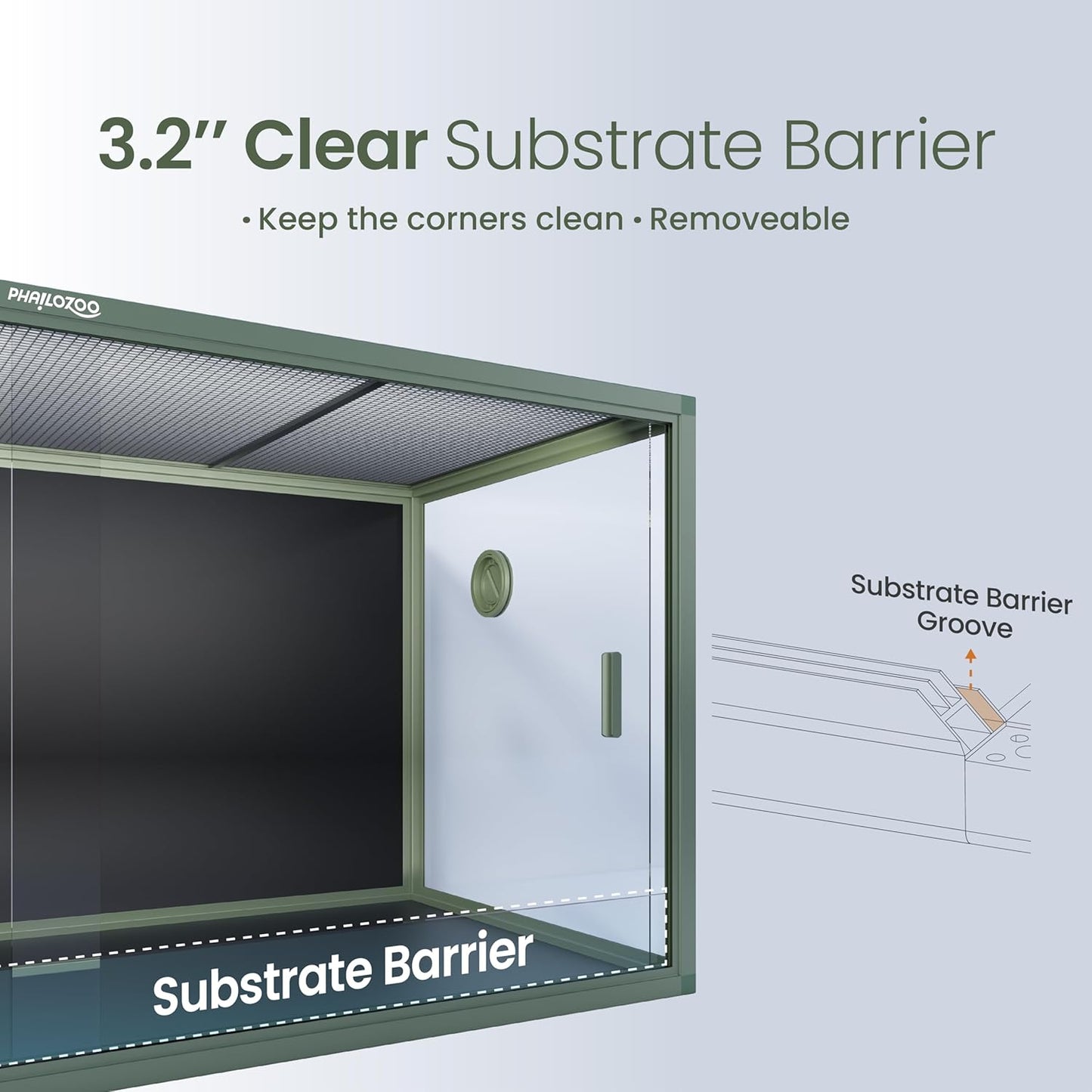 120 Gallon Bearded Dragon Tank,48" x 24" x 24" Reptile Tank with Sliding Door Top Screen Ventilation, Front Opening Reptile Enclosure for Easy Maintenance - Pet Explorer