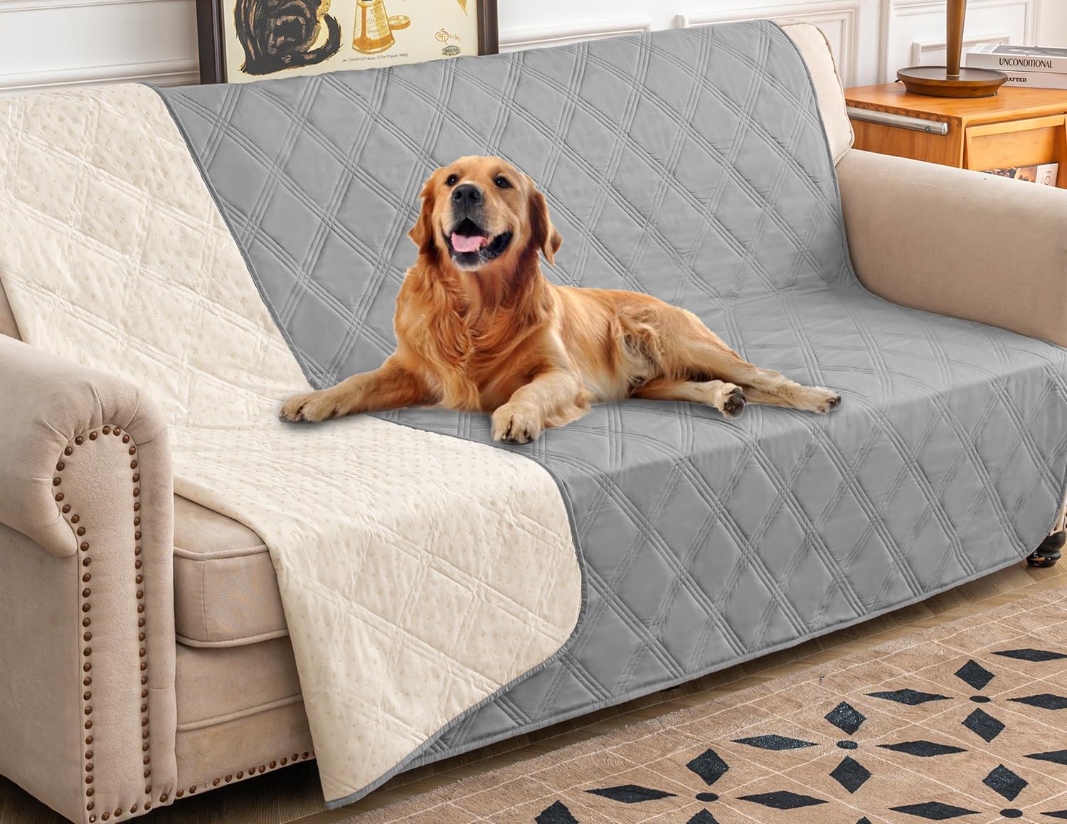 Ameritex Waterproof Dog Bed Cover Pet Blanket with Anti-Slip Back for Furniture Bed Couch Sofa - Pet Explorer